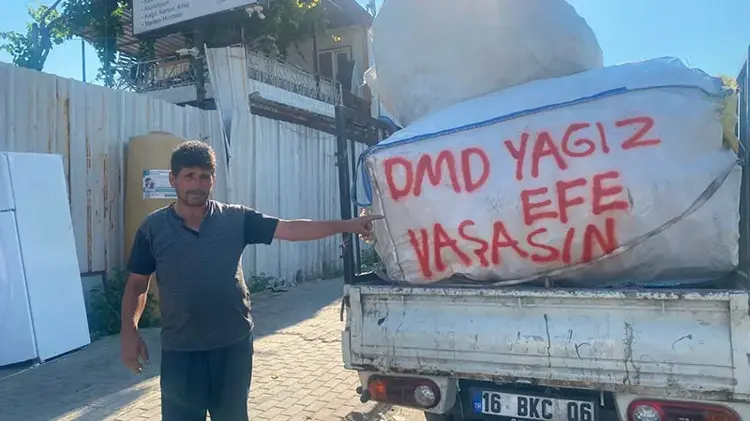 Kağıt toplayıcılarından DMD hastası Yağız Efe'ye anlamlı destek — DHA