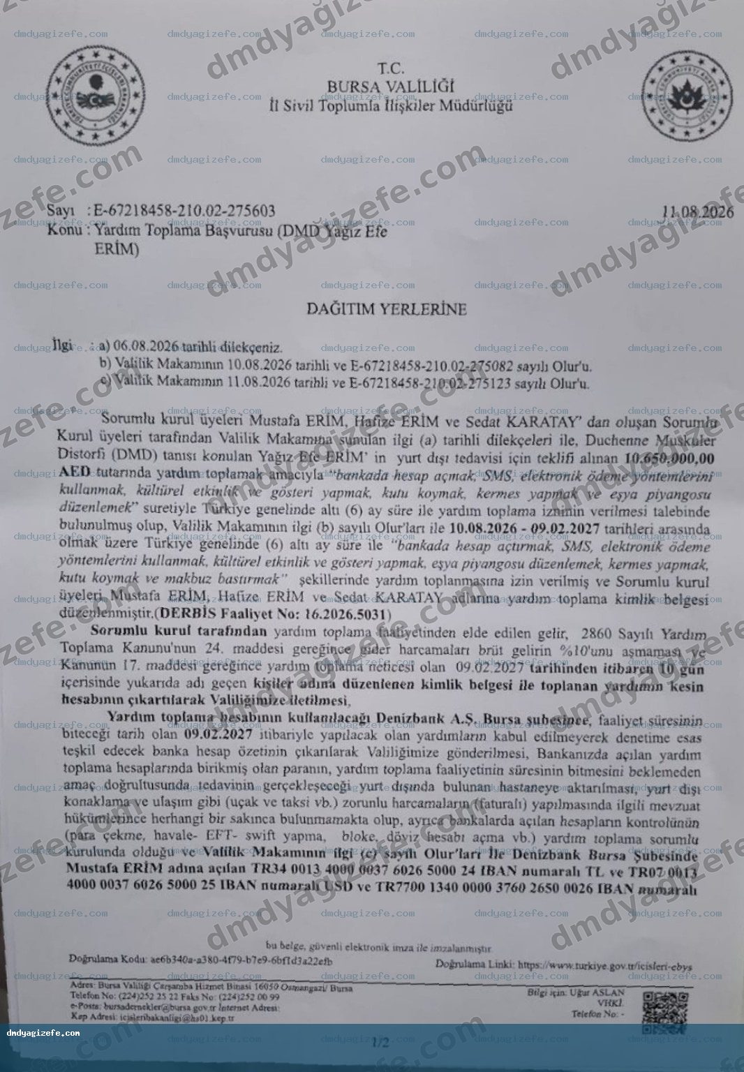  — T.C. Bursa Valiliği, izin no 16.2026.5031